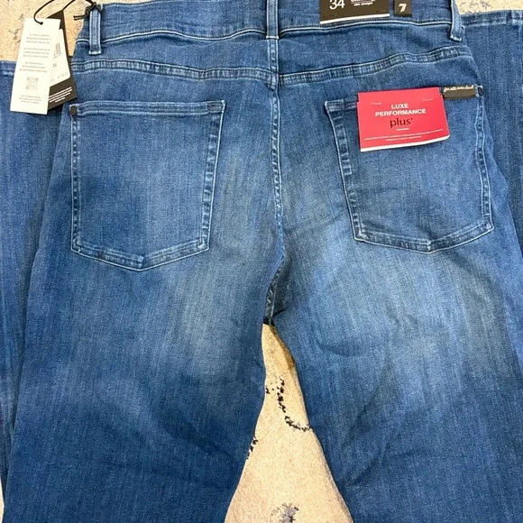 7 For All Mankind Men's Deep Blue Slim Jeans